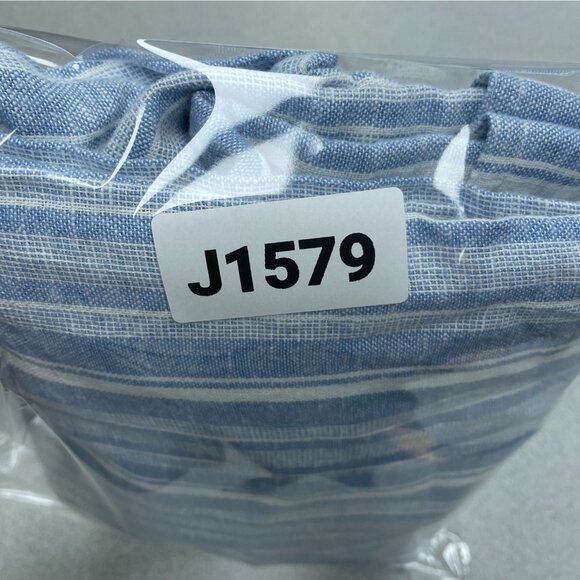 NEW Roxy Women's M Linen Cargo Pants 30" Inseam Blue Striped - Picture 9 of 9